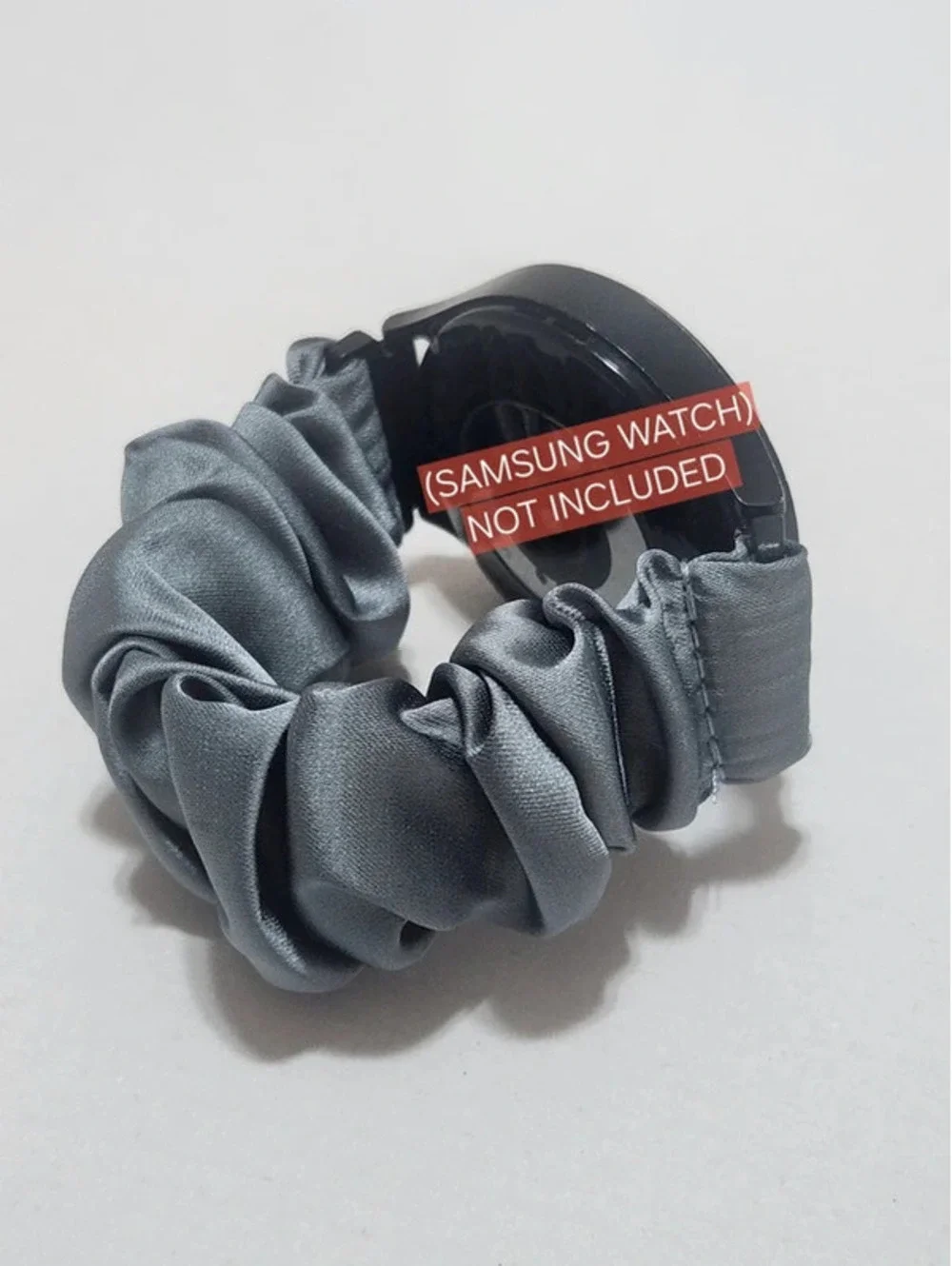 Scrunchies Watch Band for 20mm, Compatible with Samsung 7, 6, 5, 4  Color: Gray
